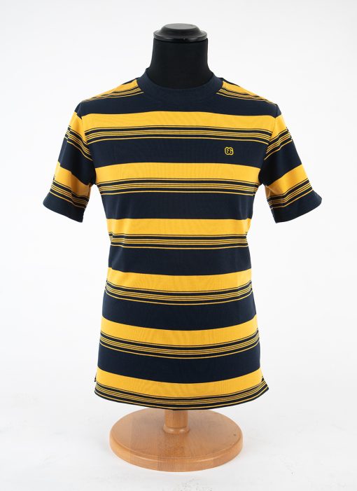 66-Clothing-The-Downing-Surf-Inspired-60S-Stripe-T-shirt-2-Navy-and-Sunset-Yellow-01