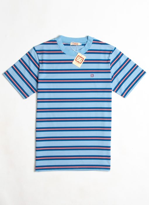 66-Clothing-The-Downing-Surf-Inspired-60S-Stripe-T-shirt-2-Shades-Of-blue-with-red-02