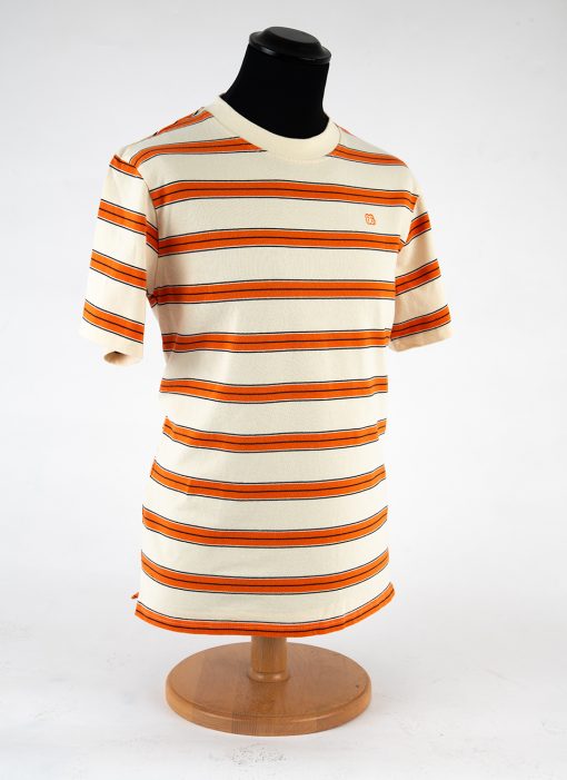 66-Clothing-The-Downing-Surf-Inspired-60S-Stripe-T-shirt-Cream-Orange-and-Navty-Stripe-01