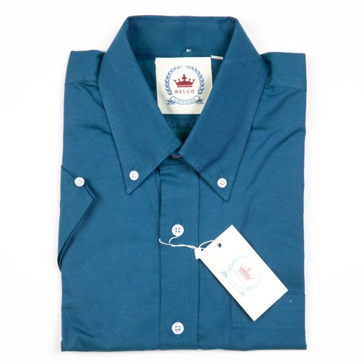 CXLondon-Relco-Blue-tonic-effect-short-sleeve-skin-northern-soul-mod-60s-style-button-down-shirt-01