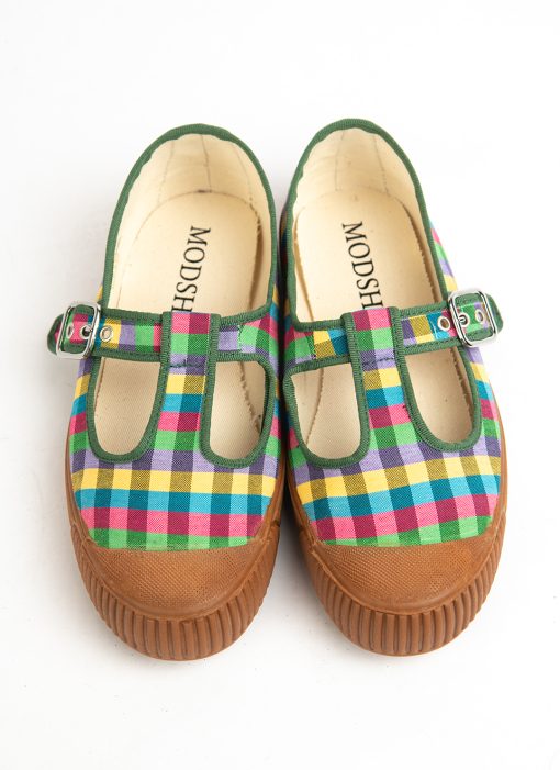 modshoes-Rosa-womens-summer-shoes-multi-colour-check-with-rubber-soles-06