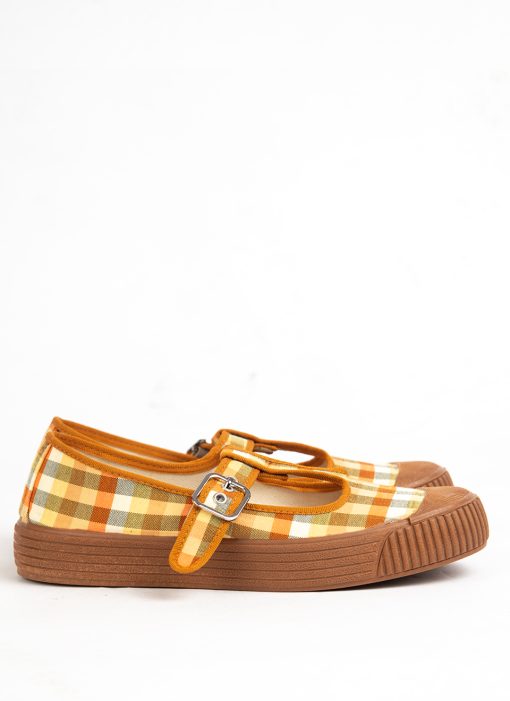 modshoes-Rosa-womens-summer-shoes-orange-colour-check-with-rubber-soles-01