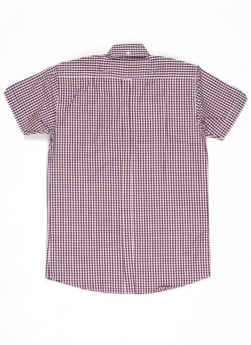 CXLondon-Relco-Button-Down-Shirt--Ska-Skinhead-Gingham-Burgundy-Oxblood-and-white-04