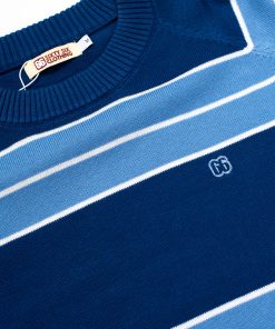 The 2 Blue 'Teen Spirit' by 66 Clothing - Striped Knit Top Inspired By Kurt Cobain in Nirvana