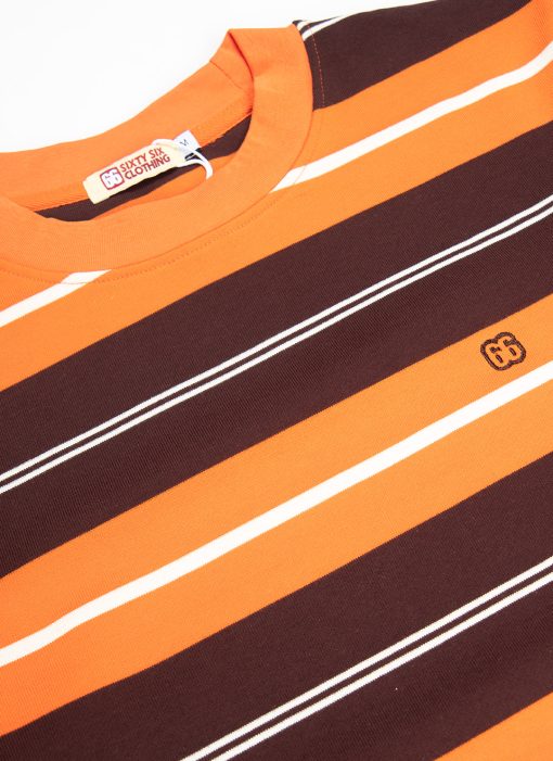 66-Clothing-The-Downing-Surf-Inspired-60S-Stripe-T-shirt-in-ornage-and-brown-02 66-Clothing-The-Downing-Surf-Inspired-60S-Stripe-T-shirt-in-ornage-and-brown-02