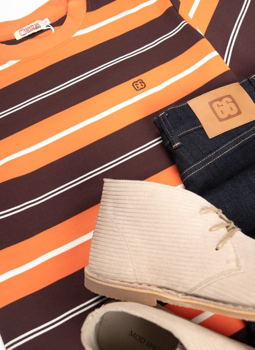 66-Clothing-The-Downing-Surf-Inspired-60S-Stripe-T-shirt-in-ornage-and-brown-03 66-Clothing-The-Downing-Surf-Inspired-60S-Stripe-T-shirt-in-ornage-and-brown-03