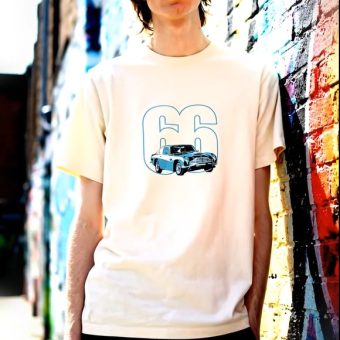 Aston Martin DB5 Inspired - Vintage White T-shirt - AceTee by 66 Clothing