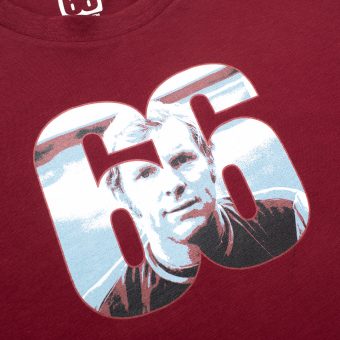 Bobby Moore West Ham Inspired - Burgundy T-shirt - AceTee by 66 Clothing