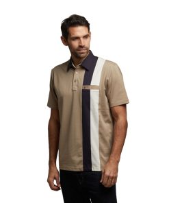 Gabicci Carlo Brown 2 teal  Stripe - Size M  - Old Stock & Ex Display