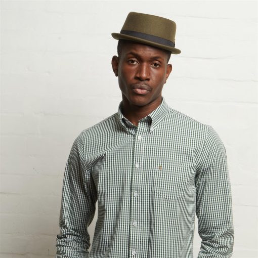 Modshoes Gabicci Frazier Ivy Button Down Gingham Mod Ska Skinhead Type Long Sleeve Shirt 02