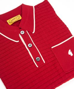 Gabicci Roy Cherry -  Long Sleeve Polo