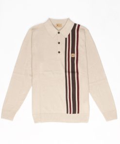 Gabicci Soda Linen - Mod Stripe Long Sleeve Polo