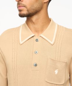 Gabicci Ned Nutmeg -  Long Sleeve Polo
