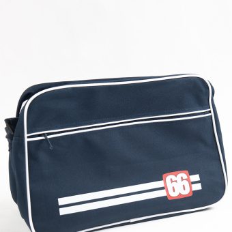 66 Clothing The Racer Bag - 66 Logo 2 Stripe - Shoulder Bag In Navy