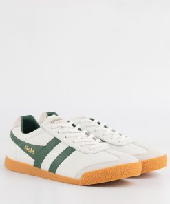 Gola Harrier Classic Trainers – Black & White Leather Suede Men’s Retro Trainers