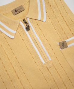 Gabicci Johnson Lemon - Short Sleeve Knit Polo