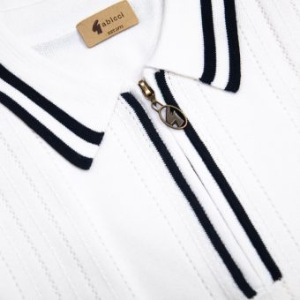 Gabicci Johnson White -  Short Sleeve Knit Polo
