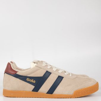 Gola Elan Classic Trainers – Bone Navy Red Ochre Suede Men’s Retro Trainers