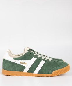 Gola Elan Classic Trainers – Evergreen/White Suede Men’s Retro Trainers