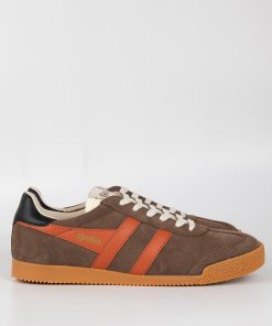 Gola Elan Classic Trainers – Otter Moody Orange Black Suede Men’s Retro Trainers