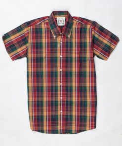 Multi Check Limited Edition Short Sleeve Button Down Shirt - Relco