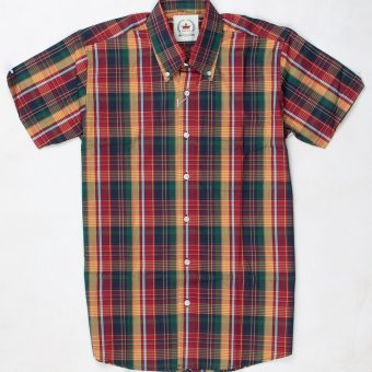 Multi Check Limited Edition Short Sleeve Button Down Shirt - Relco