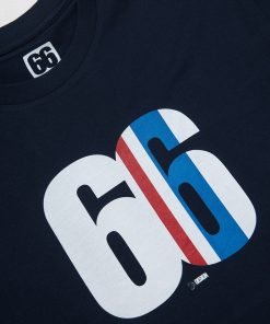 66 Clothing Buckler Stripe Designed By Terry Rawlings AceTee - Navy T-shirt