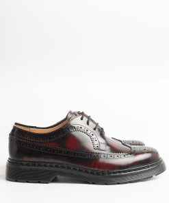 The Moonstomp - Oxblood Brogue Shoes with Air Cushion Sole - Ska Skin Mod
