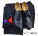 22 mod shoes loake royal black with black sta press and black aryle socks