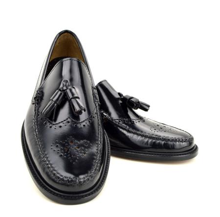 Tassel Loafer Brogues in Black – The Lord Brogue – Mod Shoes
