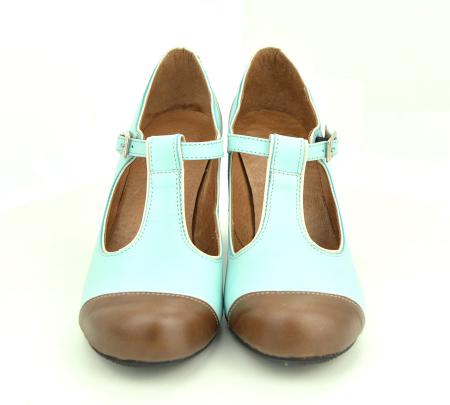 The Dusty – Sea-Foam Green & Chocolate Brown With Checked Heel – Not ...