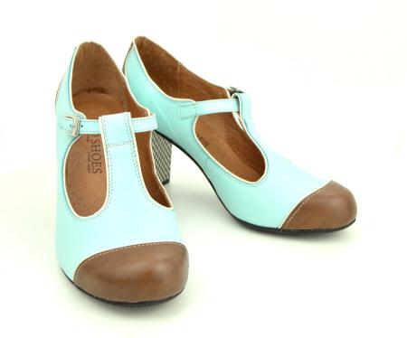 The Dusty – Sea-Foam Green & Chocolate Brown With Checked Heel – Not ...