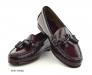 mod shoes ladies leather soled tassel loafer oxblood burgundy LaBelle 03